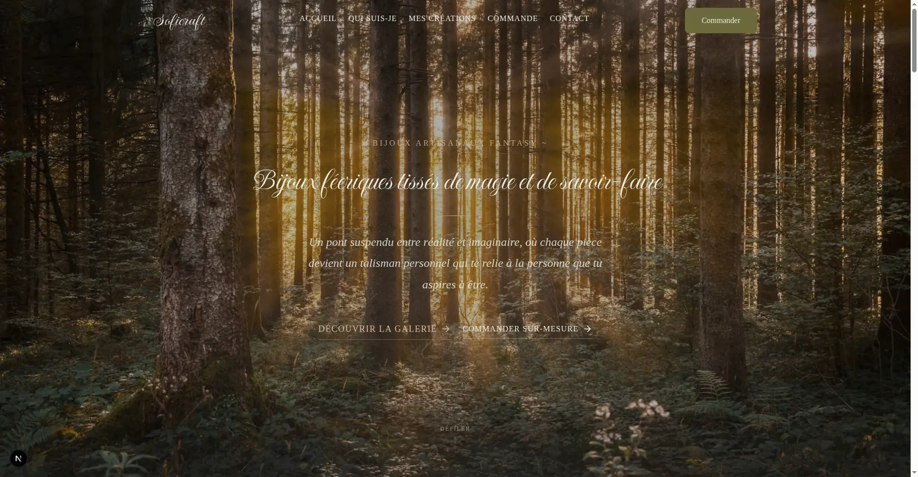 Soficraft - Creatrice de bijoux féerique : du rêve à la réalité immersive